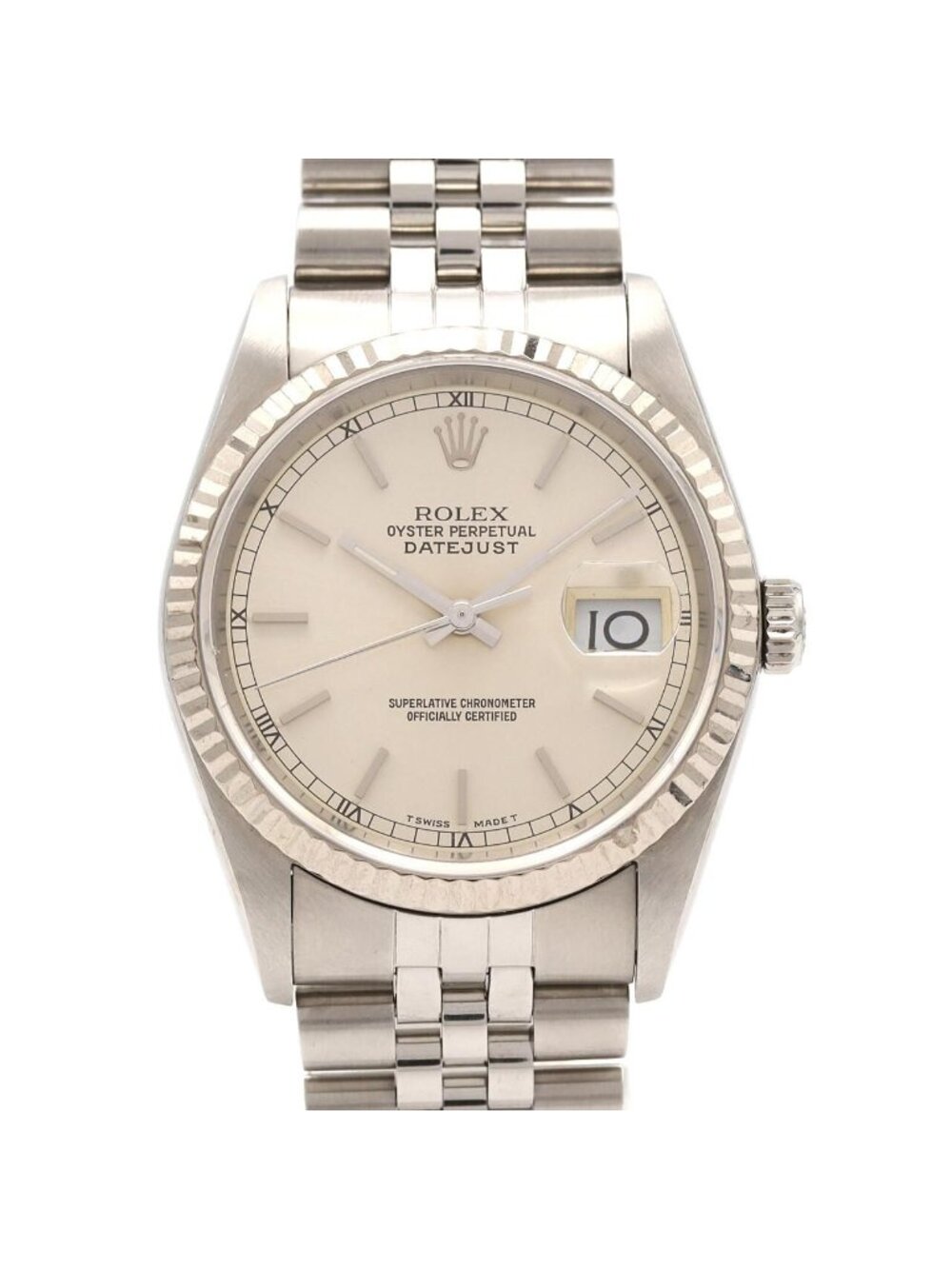 Rolex Datejust Stainless Steel White Gold Automatic